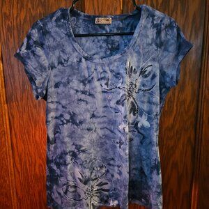 Blue Canyon Tie dye studded shirt  Sz L